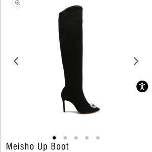 Schutz knee high black suede boots. Never worn. Bag included.